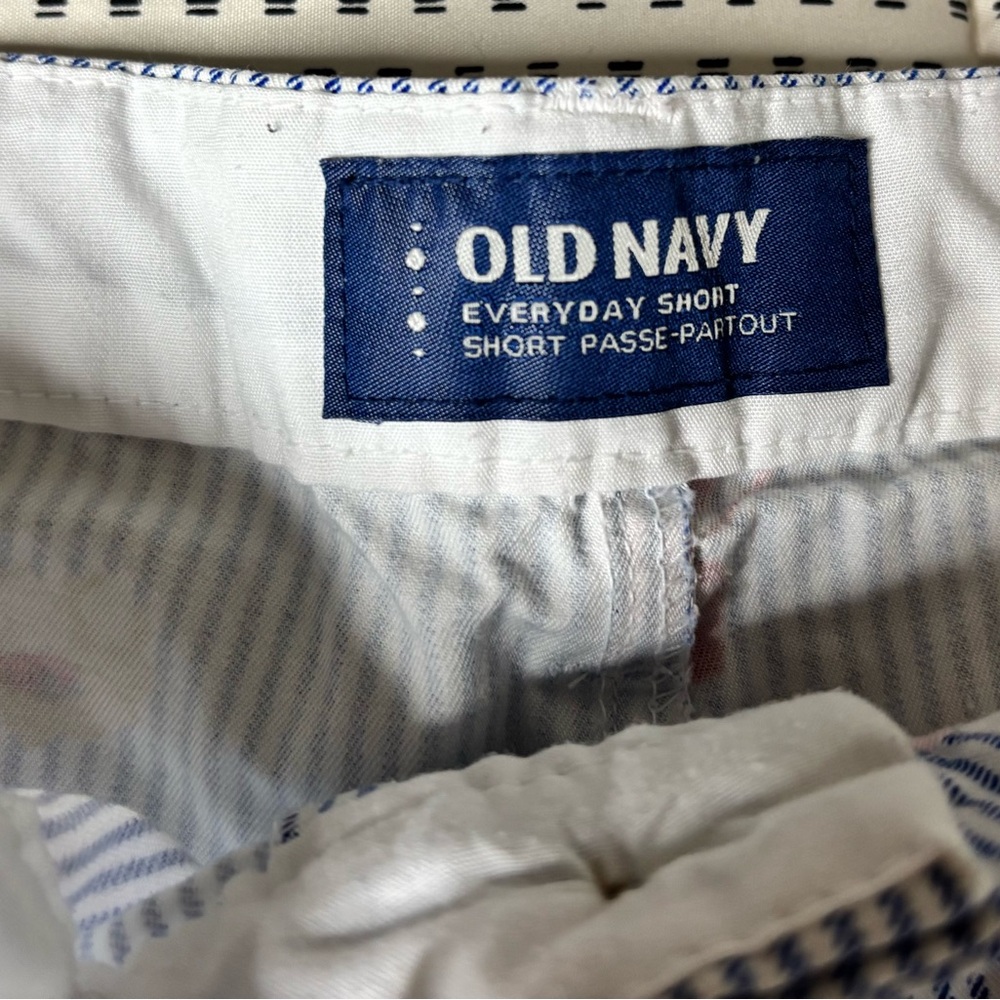 Old Navy Blue and White Skorts with Playful Fruit Design - Picture 2 of 3